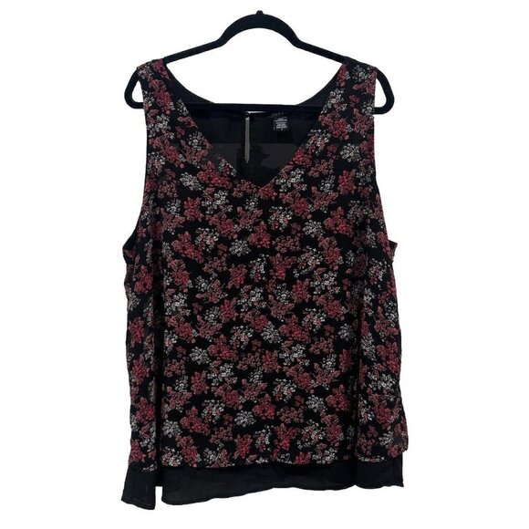 Women’s Torrid Blouse Tank‎ Top Size 2 Pink Blush 2X Formal Floral - Picture 1 of 5
